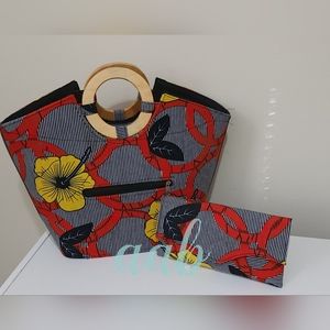 Tote bag with matching clutch